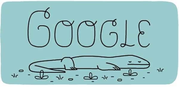 Google Doodle Komodo Dragon