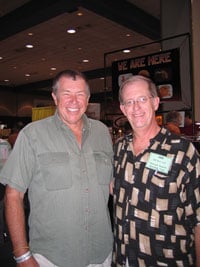 Here I am with Jules Sylvester at the 2008 National Reptile Breeders’ Expo. Jules provides animals, including many reptiles, to movie and television productions. He put the snakes in Snakes on a Plane