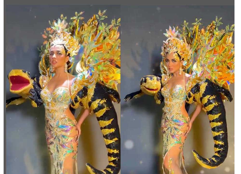 Miss Universe Philippines Contestant Tamara Ocier Wears Stunning Tacloban Monitor Lizard Costume