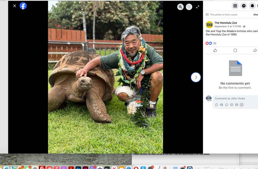 Honolulu Zoo’s Reptile Keeper Dwain Oki Uyeda Retires