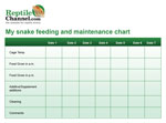 Let ReptileChannel.com help you keep track of your snake feeding with a feeding chart