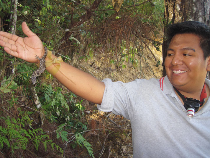 Herpetologists often are involved in the community, helping to educate folks about herps.