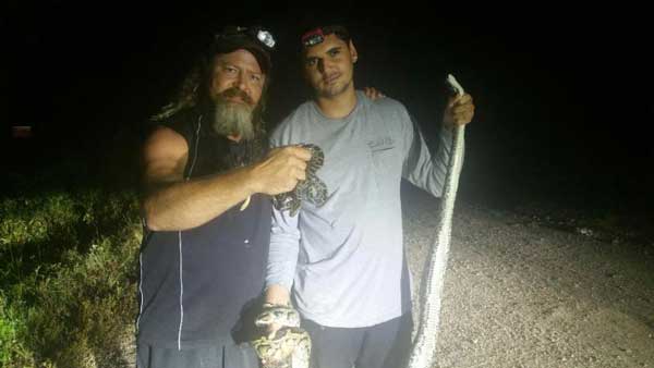 Python hunters in Florida Everglades