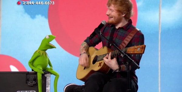 Kermit The Frog Sings Rainbow Connection With Ed Sheeran For Red Nose Day