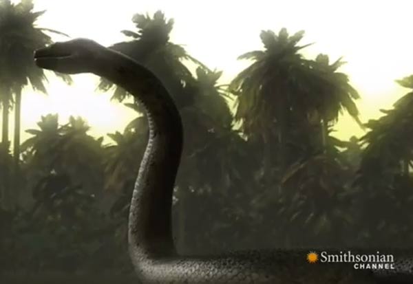 A screenshot of what Titanoboa may have looked like.
