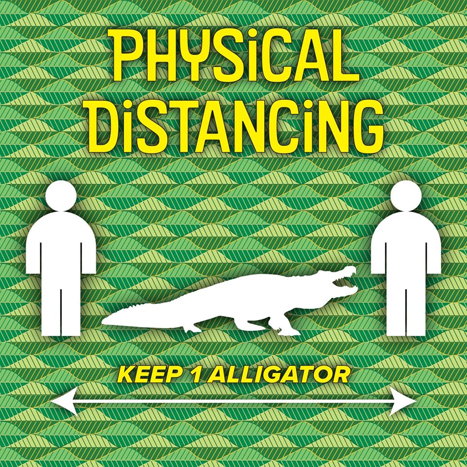 Florida County Has Crocodilian Approach To Physical (Social) Distancing During COVID-19 Pandemic