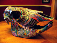 Painted Cow Skull